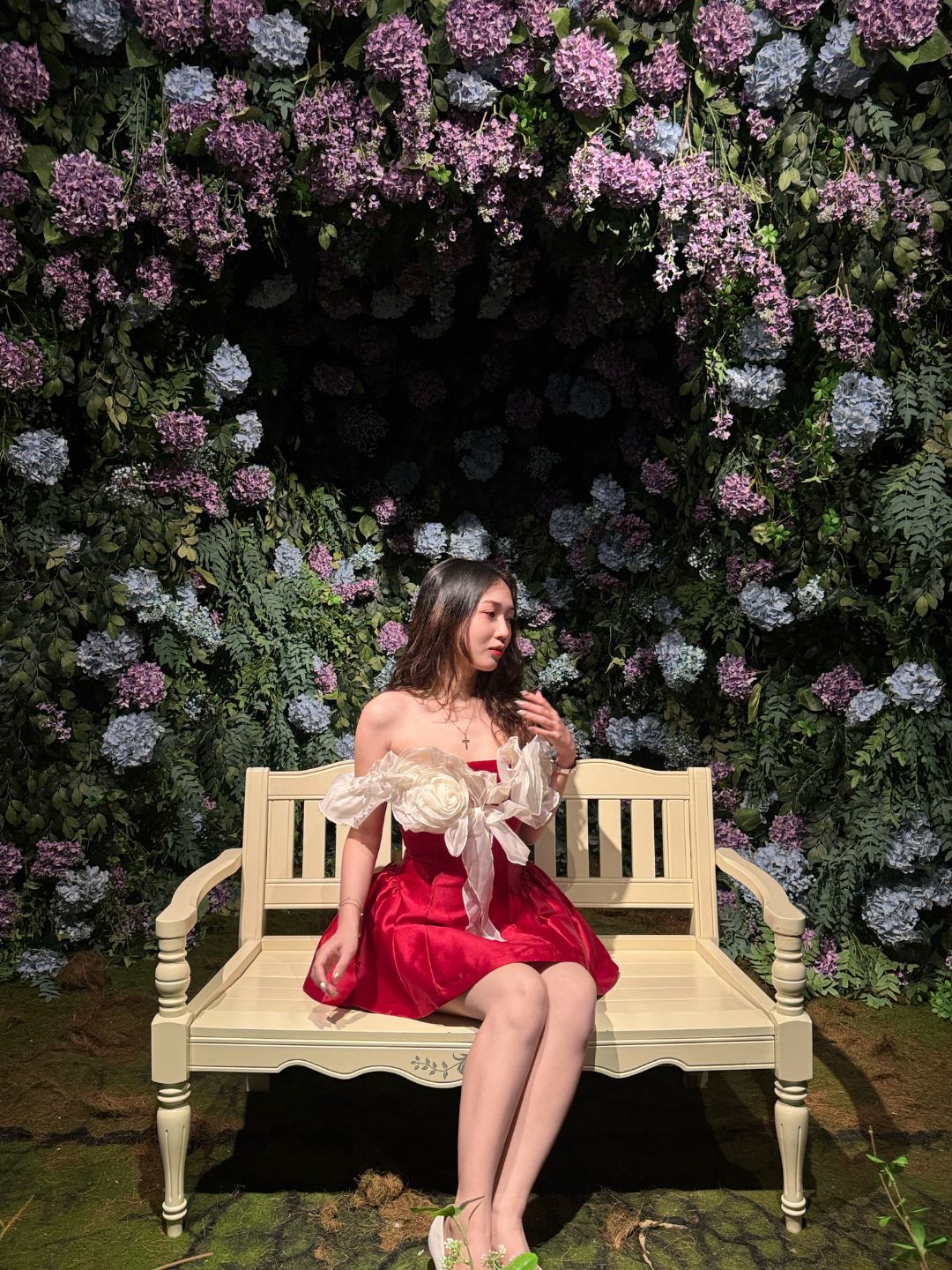 Chelsea | Ruby Flora Satin Mini Dress