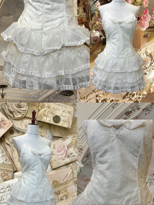 Florentina | Lace Whisper Tiered Mini Dress